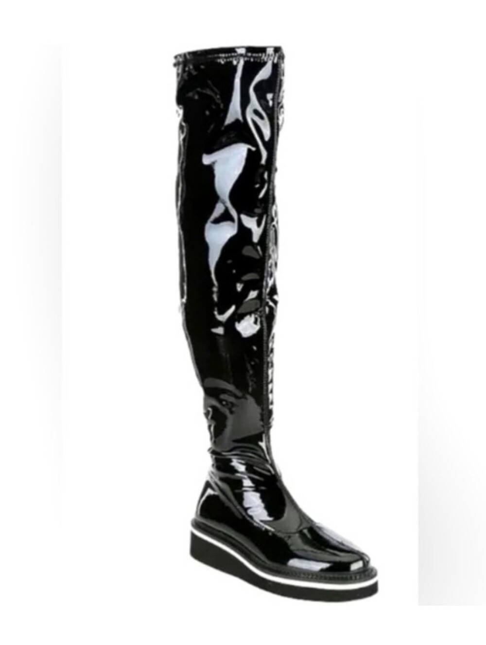Gianni Bini Black Patent Marfisia Boots Size 9.5